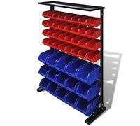 vidaXL Etagère Bandeja con boquilla de combinación de pared, color azul y rojo