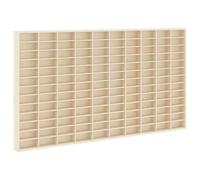 vidaXL Expositor de Pared Beige 98 x 4,5 x 55 cm Madera de ingeniería, Estantería Moderna para Sala, Vitrina Rectangular, Gran Espacio, organizadores Elegantes, Unidad versátil