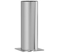 vidaXL Extensión Chimenea Ø 18 cm Gris Plata de Acero Inoxidable con Acabado Brillante, Resistente al Calor y Opaco. Ligero, Ideal para Uso Exterior. Dimensiones: 29 x 50 cm. Instalación fácil. Desi