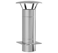 vidaXL Extensión para chimenea Ø 18 cm de acero inoxidable plateado 35 x 65 brillante, resistente al calor, solo para exterior, accesorio para chimenea de jardín y terrazas de estilo moderno Parte