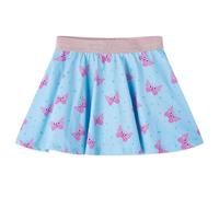vidaXL Falda Infantil con Estampado de Mariposas Ropa con Cintura Elástica Azul 128