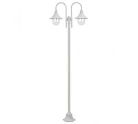 VidaXL Farola de Jardín 2xE27 220cm Blanco