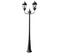 VidaXL Farola de Jardín 2xE27 230cm Verde Oscuro/Negro