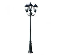 VidaXL Farola de Jardín 3xE27 230cm Verde Oscuro/Negro