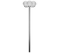 vidaXL Farola de Jardín con 3 Lámparas Redondas de Bola 220cm Acero Inoxidable