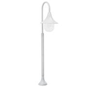 vidaXL Farola de jardín de aluminio blanca E27 120 cm
