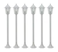 VidaXL Farola de Jardín E27 110cm Blanca 6 Unidades