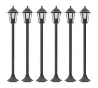 VidaXL Farola de Jardín E27 110cm Verde Oscuro 6 Unidades