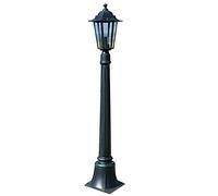 vidaXL Farola Individual Jardín Aluminio Vidrio Verde Oscuro 105 cm Luz Patio