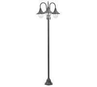 vidaXL Farolas de Jardín con 3 Luces Aluminio Bronce 220 cm Iluminación Patio