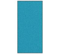 vidaXL Felpudo 120 x 250 cm Poliamida y PVC – Antideslizante, Absorbe humedad, Cian y Negro