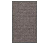 vidaXL Felpudo Copetudo Tapete Estera Alfombra Barrera Bienvenida Puerta de Entrada Porche Vestidor Decorativo Antideslizante 90x150 cm Marrón Oscuro