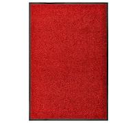 vidaXL Felpudo Lavable Gruesa Alfombra de Entrada Pasillo Exterior Interior Casa Puerta Estera de Bienvenida Antideslizante Rojo 60x90 cm