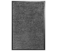 vidaXL Felpudo Lavable Gruesa Alfombra de Entrada Pasillo Exterior Interior Casa Puerta Estera de Bienvenida Antideslizante Gris Antracita 40x60 cm