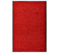 vidaXL Felpudo Lavable Gruesa Alfombra de Entrada Pasillo Exterior Interior Casa Puerta Estera de Bienvenida Antideslizante Rojo 60x90 cm