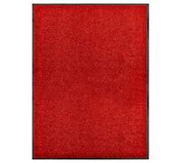 vidaXL Felpudo Lavable Gruesa Alfombra de Entrada Pasillo Exterior Interior Casa Puerta Estera de Bienvenida Antideslizante Rojo 90x120 cm