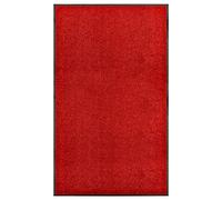 vidaXL Felpudo Lavable Gruesa Alfombra de Entrada Pasillo Exterior Interior Casa Puerta Estera de Bienvenida Antideslizante Rojo 90x150 cm