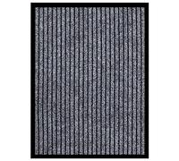vidaXL Felpudo Tapete Estera Alfombra de Área Decorativo Barrera Bienvenida Puerta de Entrada Porche Vestidor Antideslizante de Rayas Gris 40x60 cm