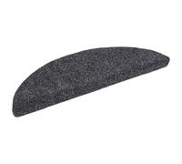 vidaXL 15x Alfombrillas Escaleras Tela Punzonada 56x17x3 cm Gris Oscuro Hogar