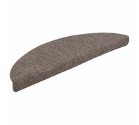 vidaXL Felpudos autoadhesivos para escaleras, 15 Unidades, 65 x 21 x 4 cm, Beige, semicirculares, Grandes