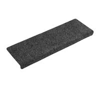 vidaXL Alfombrillas autoadhesivas para escaleras, 15 uds, antideslizantes, gris 65x21x4 cm