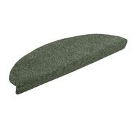 vidaXL Felpudos autoadhesivos para escaleras, 15 Unidades, 65 x 21 x 4 cm, Color Verde, semicirculares, Grandes
