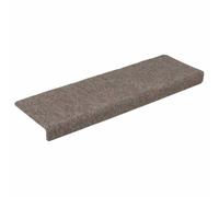 vidaXL Alfombrilla de Escaleras 15 uds, Alfombra Antideslizante, Protector de Peldaño, Alfombrilla Adhesiva, Tela Punzonada Crema 65x21x4 cm