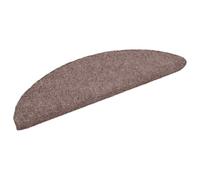 vidaXL Felpudos autoadhesivos para escaleras, 5 Unidades, 56 x 17 x 3 cm, marrón Claro, semicirculares