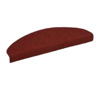 vidaXL Felpudos autoadhesivos para escaleras, 5 Unidades, 65 x 21 x 4 cm, Color Burdeos, semicirculares, Grandes
