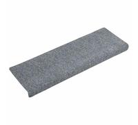 vidaXL Felpudos autoadhesivos para escaleras, 5 Unidades, 65 x 21 x 4 cm, Gris Claro, Borde Rectangular