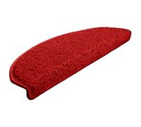 vidaXL 15x Alfombrilla de Escalera 65x25 cm Estera para Peldaños Escalones Moqueta Antideslizante Felpudo Funda Esterilla Cubierta Rojo