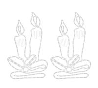 vidaXL Figuras de Velas de Navidad 2 uds, Adornos Navideños con 144 Leds, Luces Decorativas de Navidad, Iluminaciones para Hogar Exterior