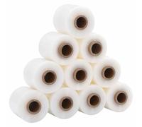 vidaXL Film estirable con asa 10 uds transparente 23 μm 10 cm x 150 m, película de embalaje, envoltura de película estirable, película de envoltura de muebles