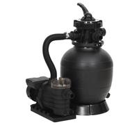 vidaXL Filtro de Arena para Piscinas con Prefiltro Accesorio Fácil Mantenimiento Alta Durabilidad con Válvula Desmontables Eficiente Negro