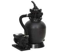vidaXL Filtro de Arena para Piscinas Eficiente Potente Bomba Eléctrica Accesorio Durabilidad con Válvula Desmontables de 6 Vías Negro