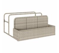 vidaXL Flotador a bordo piscina gris claro 110 x 100 x 57 cm, depósito a bordo piscina, cesta de almacenamiento a bordo piscina, carro para piscina al aire libre