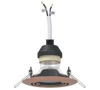vidaXL Foco 12 pcs Cobre 9 x 9 x 2.5 cm Metal, Salón, Foco Moderno Ajustable, Luces eficientes, luz empotrada, iluminación Interior Flexible