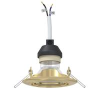 vidaXL Foco 12 pcs Dorado 9 x 9 x 2.5 cm Metal, Salón, Foco Moderno Ajustable, Luces eficientes, luz empotrada, iluminación Interior Flexible