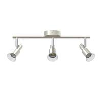 vidaXL Foco de Techo con focos Níquel 39 x 10,5 x 10,5 cm Acero, Iluminación Moderna para Sala, luz de Techo Ajustable, Foco rotatorio, Luces Decorativas para el hogar