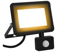 vidaXL Foco LED con sensor 30 W blanco cálido