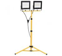 vidaXL Foco LED con trípode 2x100 W blanco cálido