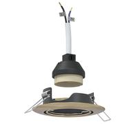 vidaXL Focos empotrados 6 pcs Redondo GU10 Latón Ø90 mm Acero