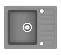 vidaXL Fregadero Cocina 1 Seno Gris Granito Fregadero Lavabo Caño Lavaplatos