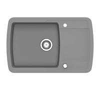 vidaXL Fregadero Cocina 1 Seno Gris Granito Fregadero Lavabo Caño Lavaplatos