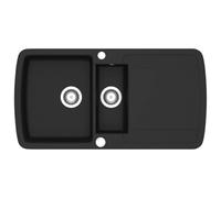 vidaXL Fregadero de Cocina 2 Seno Granito Lavadero Fregadero Lavabo Lavaplatos