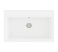 vidaXL Fregadero de cocina blanco 79 x 50 x 19 cm, granito