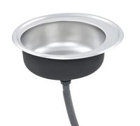 vidaXL Fregadero de Cocina con Colador y Sifón Lavabo Redondo Espacio en Encimera Profundo Individual Fácil de Montar Caben Platos Acero Inoxidable