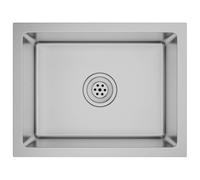 vidaXL Fregadero de cocina hecho a mano – Acero inoxidable