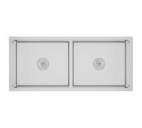 vidaXL Fregadero de Cocina Hecho a Mano de Acero Inoxidable Lavabo