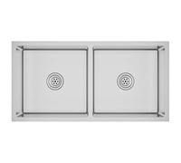 vidaXL Fregadero de Cocina Hecho a Mano de Acero Inoxidable Lavabo